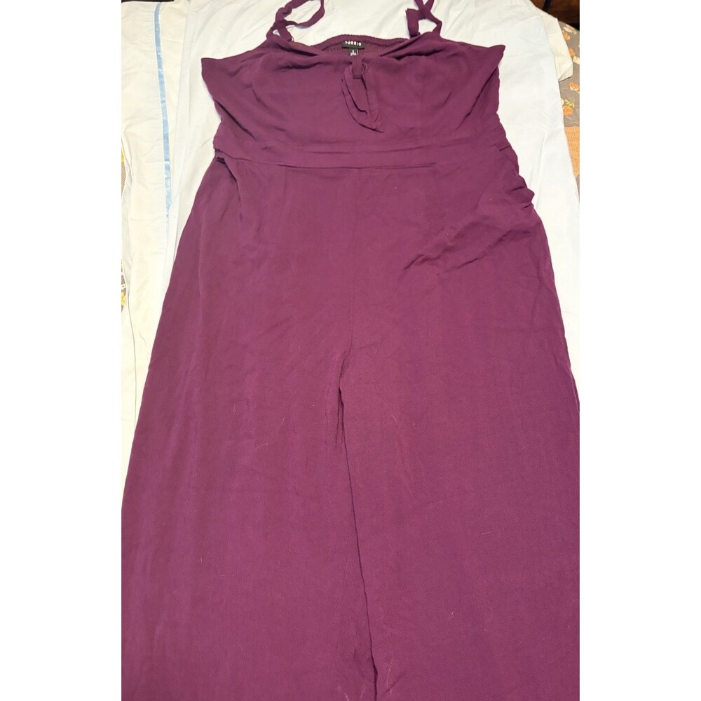Torrid Plus Size 2 Jumpsuit Plum  Wide Leg